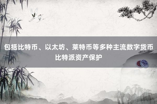 包括比特币、以太坊、莱特币等多种主流数字货币比特派资产保护