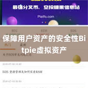 保障用户资产的安全性Bitpie虚拟资产