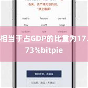 相当于占GDP的比重为17.73%bitpie