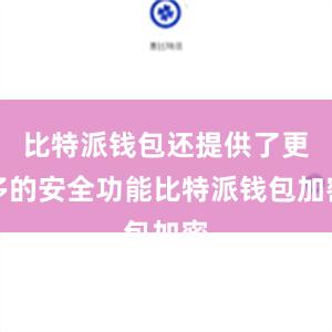 比特派钱包还提供了更多的安全功能比特派钱包加密