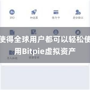 使得全球用户都可以轻松使用Bitpie虚拟资产